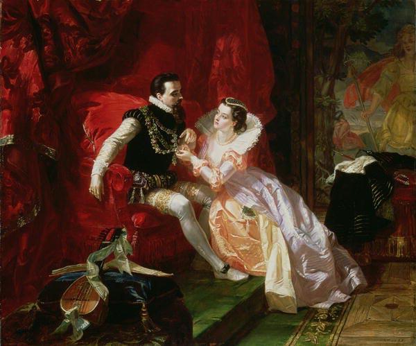 Edward Matthew Ward Leicester and Amy Robsart at Cumnor Hall Sweden oil painting art